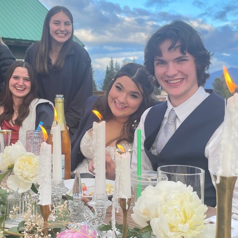 a group of people posing for a photo